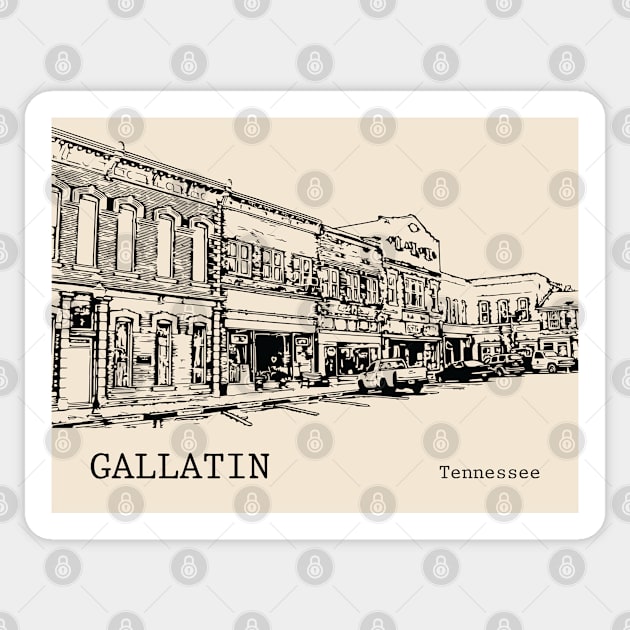 Gallatin Tennessee Sticker by Lakeric